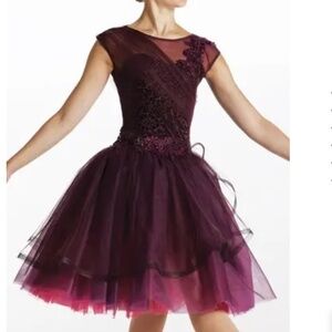 Weissman Ballet Costume Tutu Burgundy Purple Size Small Adult 4/6 16319